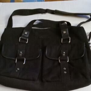 Bodhi Black Messenger Laptop Shoulder Bag. Collegiate, Versatile,